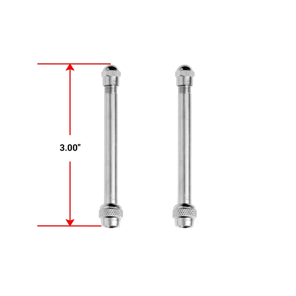 18099 – PACIFIC DUAL Valve Stem Extension, Use With Inner Wheels And Outer Wheels 3 Inch Straight Stainless Steel Wit...